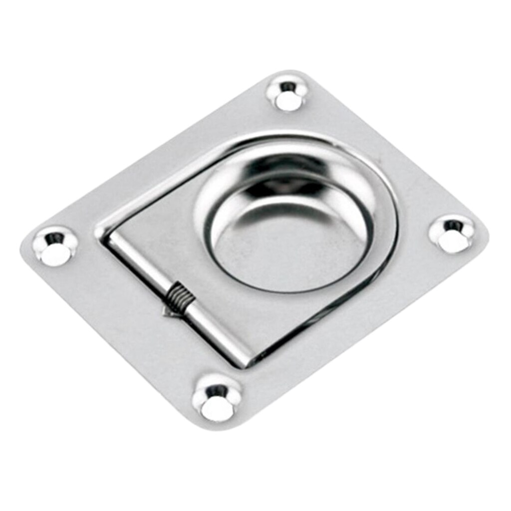 Serrure de porte en acier inoxydable | Loquet de claquage à traction affleurante pour porte de pont de bateau/verrou de verrouillage pour Van /RV, anneaux de traction de trappe solides