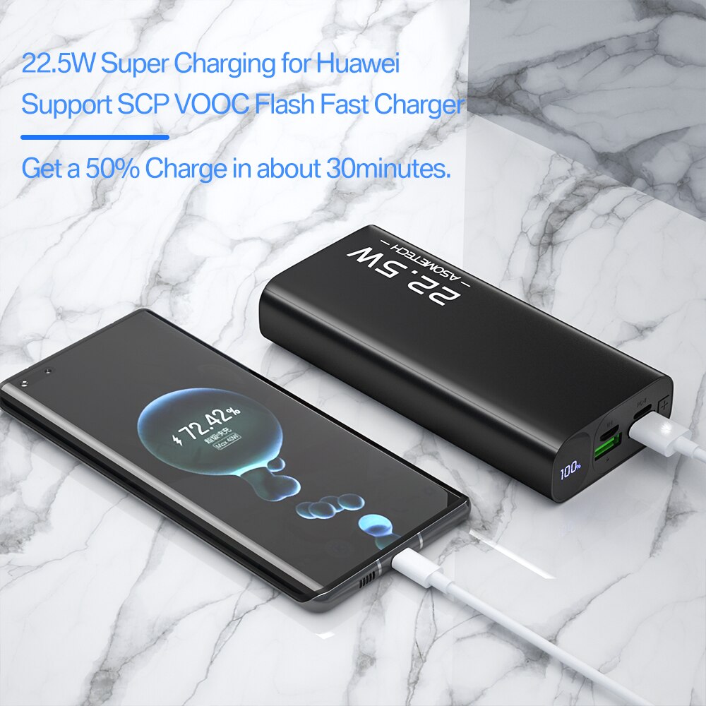 Power Bank 20000mAh Portable Charger 22.5W QC3.0 SFC PD USB Type C Fast Charging PowerBank 20000 mAh for iPhone External Battery