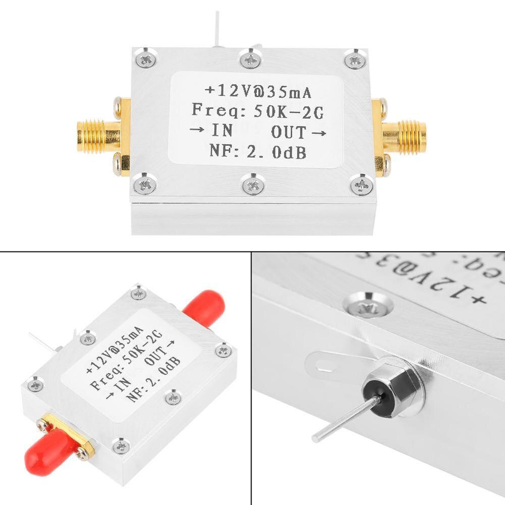 RF Amplifier Signal Receiver 50K-2GHZ Low Noise Amplifier RF Amplifier Broadband Low Noise Amplifier LNA Gain 31DB Gain