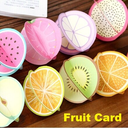 50packs/lot Different fruit image Greeting Card Card Message Postcards