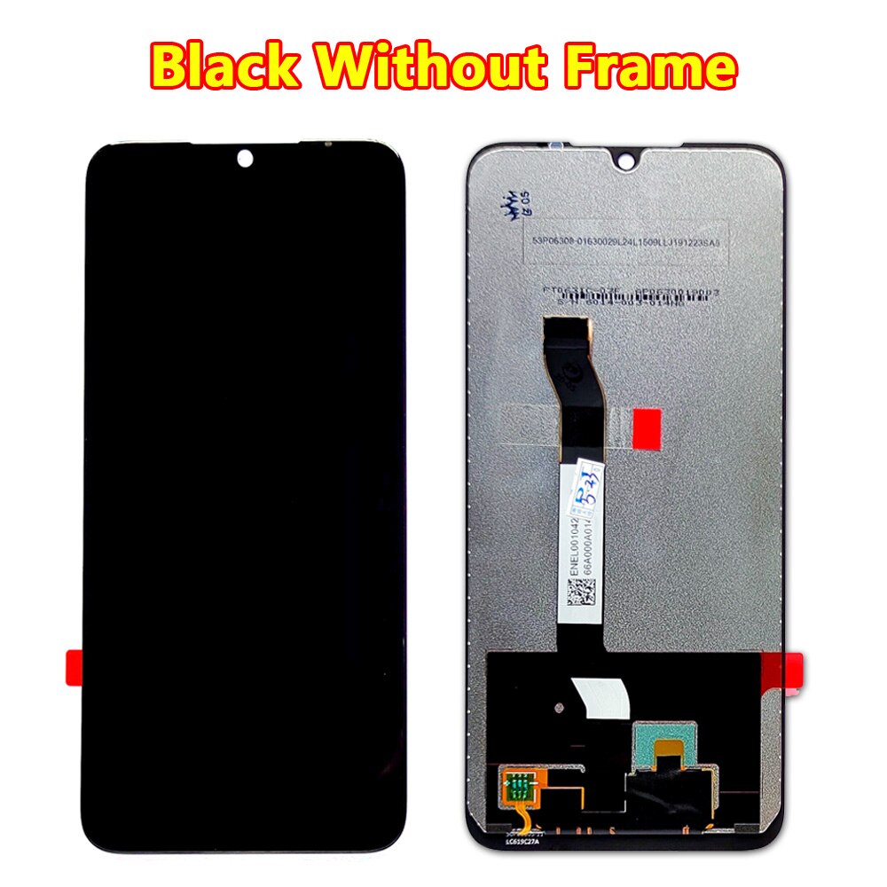Originele Lcd Scherm Voor Xiaomi Redmi Note 8T 6.3 Inch Digitizer Vergadering Touch Frame Voor Redmi Note 8T global M1908C3XG Display: Black Without Frame