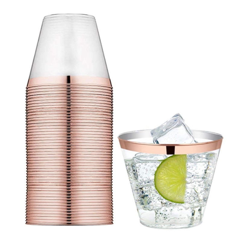 Bestrose Goud Plastic Cup Papieren Handdoek Tafelkleed Regen Zijde Gordijn Birthday Party Wedding Decorations