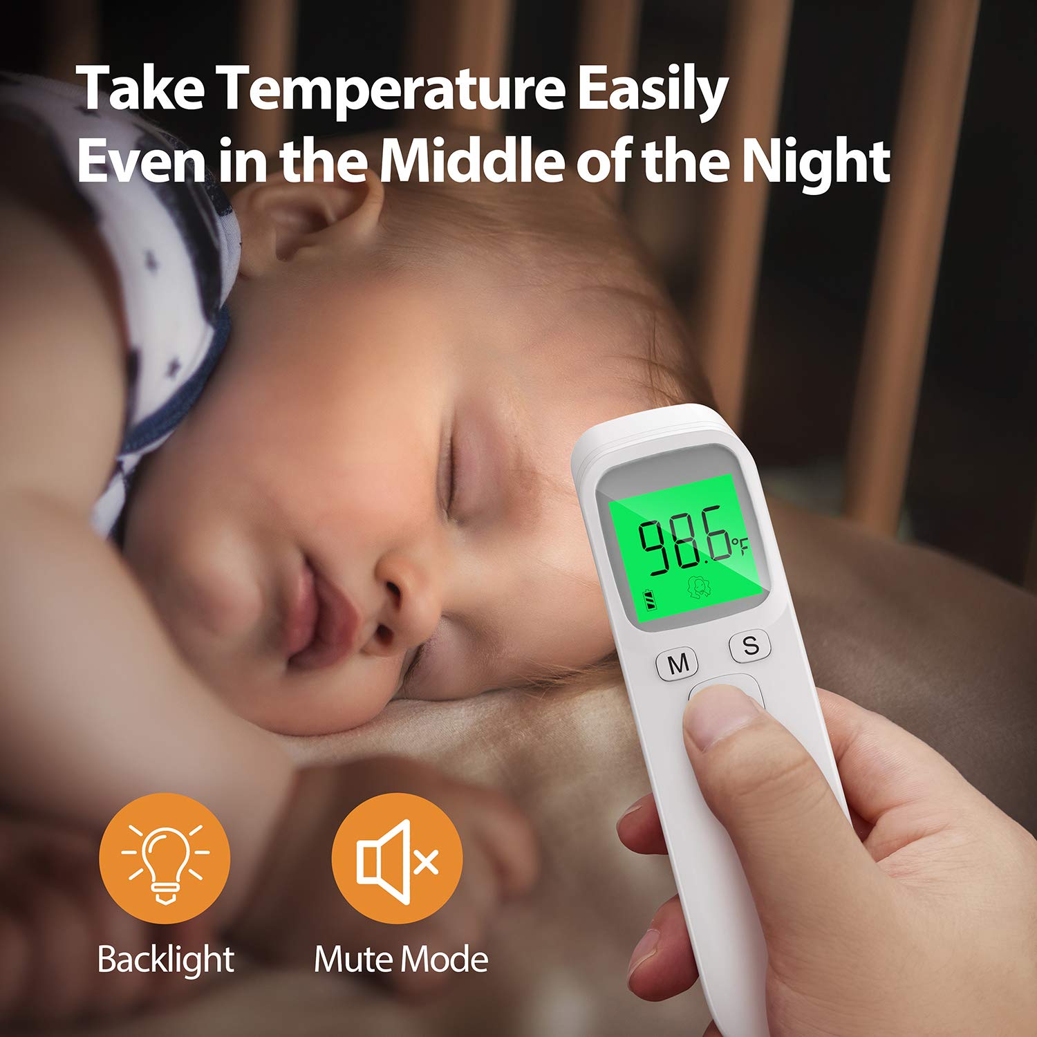 Termómetro Digital infrarrojo para la frente de adultos, medidor de temperatura corporal sin contacto, 4 colores, r11