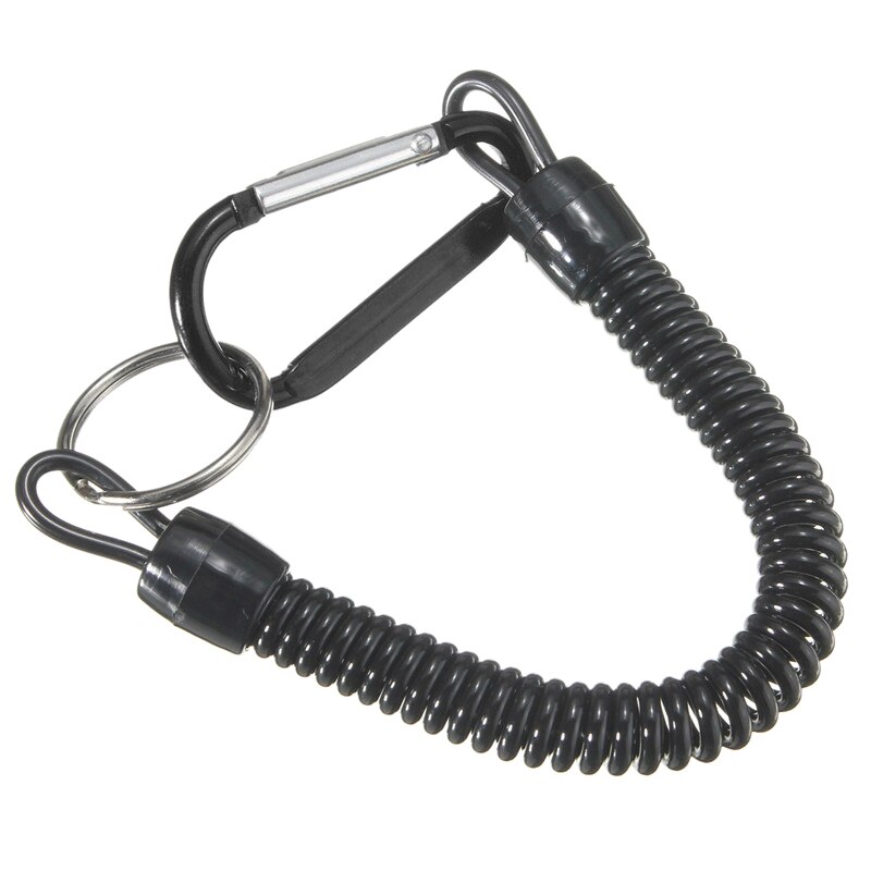 Cordones de pesca cuerdas de navegación Kayak Camping pinzas seguras Lip Grips aparejos herramientas de pesca accesorio de pesca mosquetón: Black