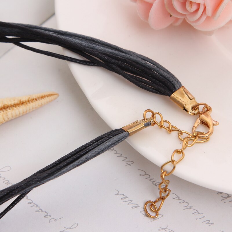 Colliers noirs de formes géométriques au goutte-à-goutte d'huile, corde multicouche, ensemble de bijoux, boucles d'oreilles, , offre spéciale