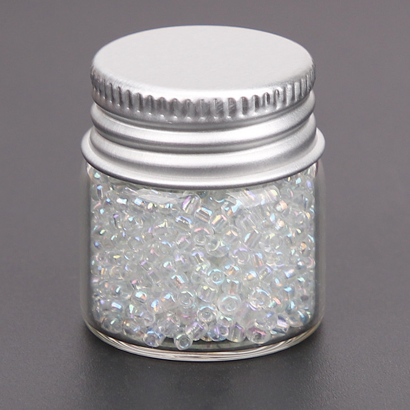 1600 stk små gjennomsiktige perler 2mm glassfrøperler for håndarbeid med beholderoppbevaringsboks for å lage armbåndssmykker: 3