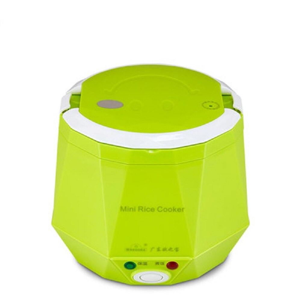 1.3L Electric Non-stick Rice Cooker Car Cooker Heating Multi-function Cooker with Keep-Warm Function for Car/Truck/House: Green / 12V