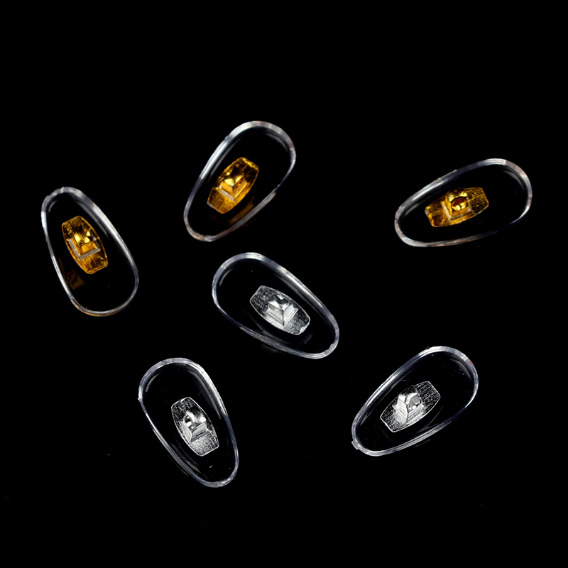 10 pares de parafusos de silicone em almofadas de nariz, cinta de núcleo de alumínio em pvc para suporte de óculos, acessórios de óculos