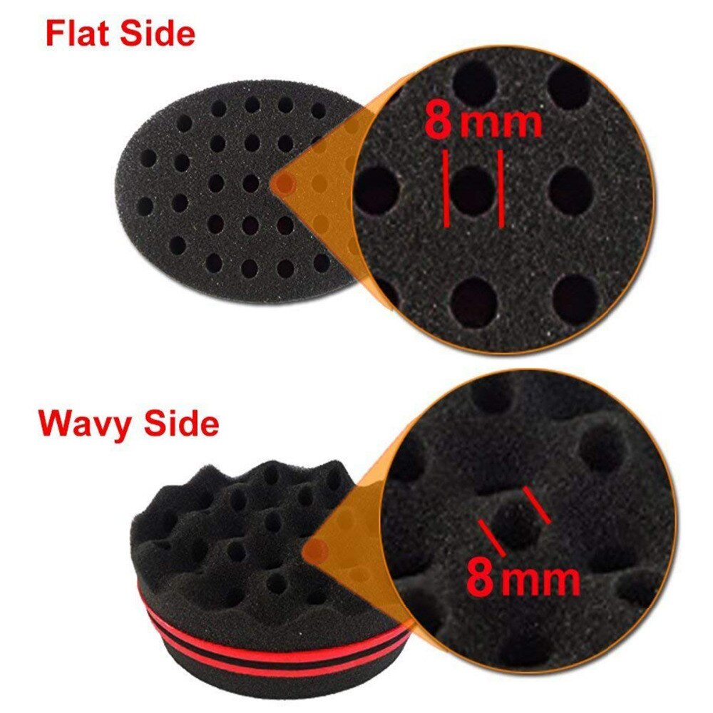 Doppelseitige Schwamm Haar Pinsel Oval Haar Styling Werkzeug Für afro spule welle furcht flechten Magie Drehungen stil sowohl Seiten schwamm Haar