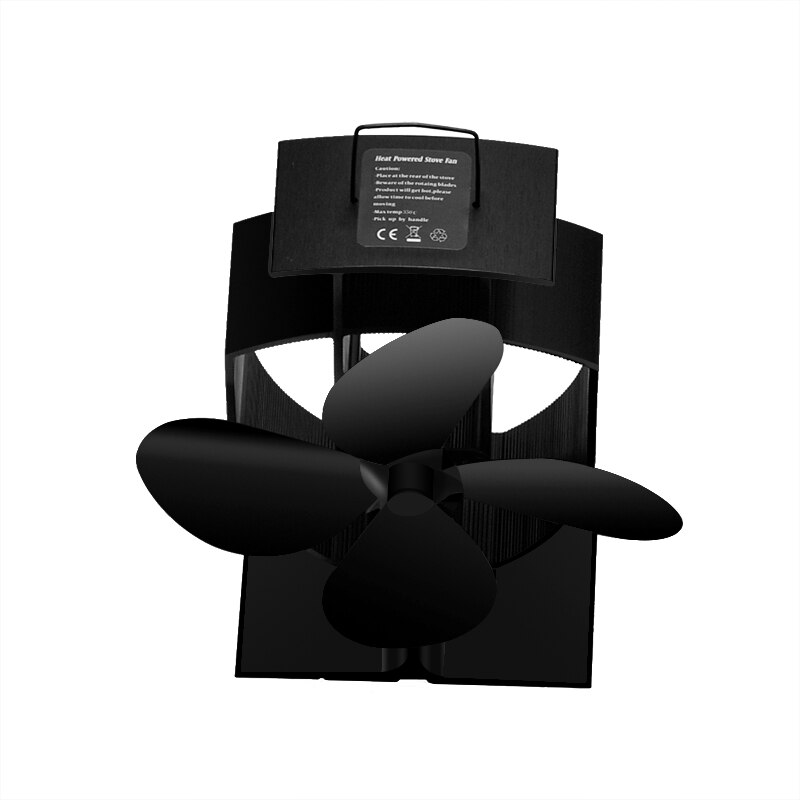 ventilateur de cheminée Distribution de chaleur efficace cheminée 4 pales poêle à bois à bûches alimenté par la chaleur eco-fan silencieux maison noir poêle ventilateur