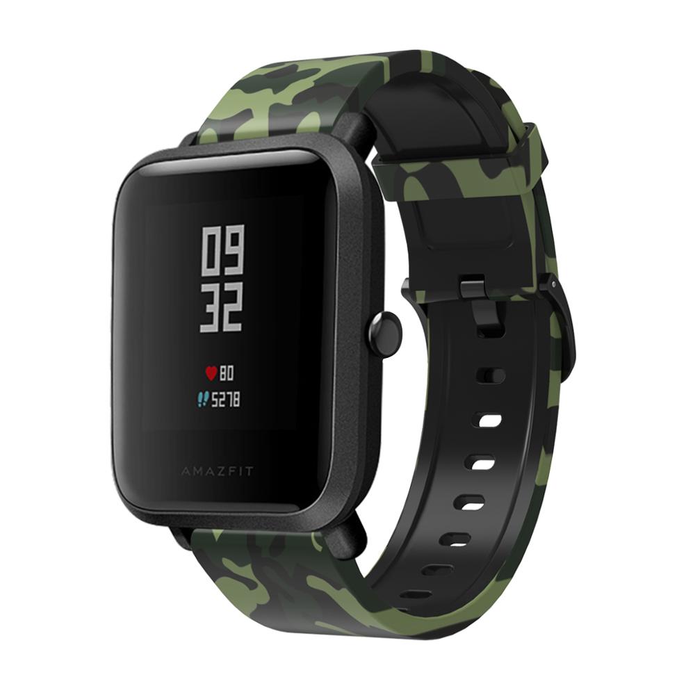 Tencloud smart urbånd til xiaomi amazfit bip s rem til huami amazfit gts/bip lite individualitet camouflage armbåndsløkke
