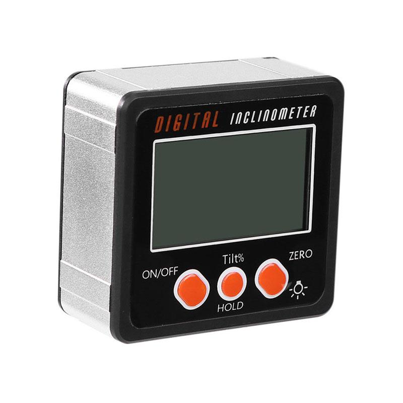 Mini LCD Protractor Digital Inclinometer 4x90 D Digital Level Box Angle Gauge Meter Magnets Base Measuring tool