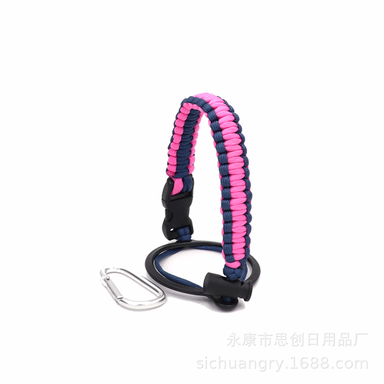 Hydro Flask Paracord Handle Strap With Safety Ring And Carabiner Coffee Bottle For Outdoor Skiing Camping Riding Lid Strap: P7