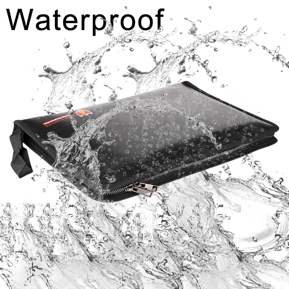 Fireproof File Folder Portable Water Resistant Document Bag Bills Storage Organizer for Home School Office Document Storage