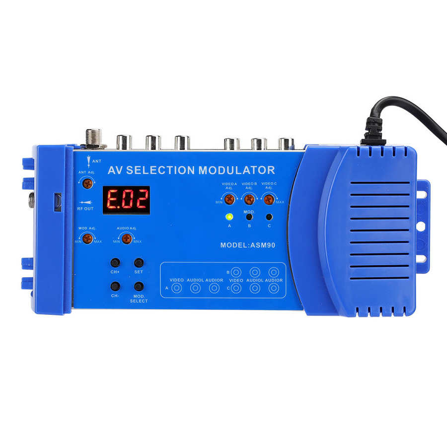 Modulador Digital doméstico AMS90, modulador opcional AV, VHF, UHF, PAL/NTSC, convertidor portátil estándar para UE, 100-240V, doméstico