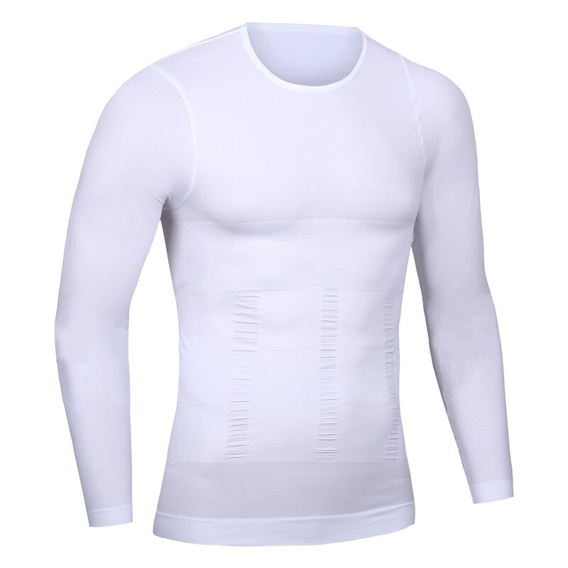 Men Slimming chest Body Shaper Chest Binder Corset Control Waist Tshirts Long Sleeves Tummy Trimmer Body Shapes Top