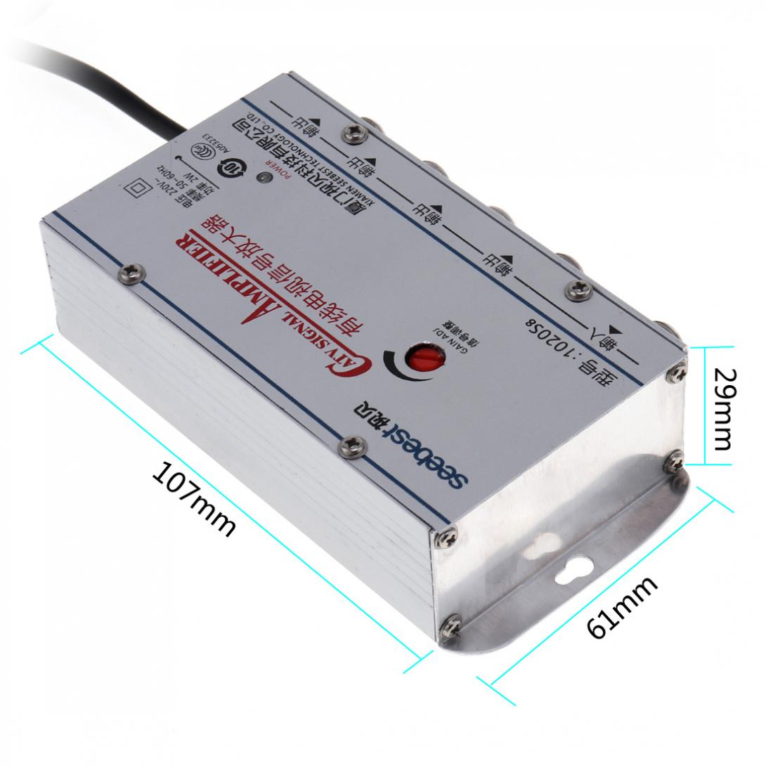110-220V 4 Way TV VCR CATV Cable TV Antenna Signal Amplifier Booster Splitter 4 Port TV VCR Signal Booster Cable Amplifier