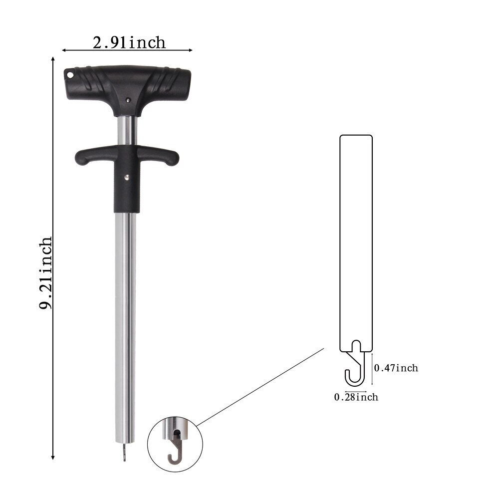 Multifunktion rostfritt stål fiske tång aluminium rör bärbar krok ut extractor fisk använder sax krok extractor tackle kit