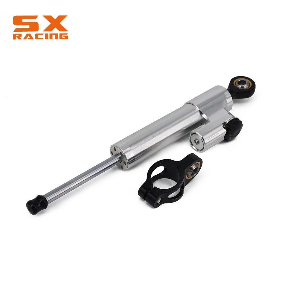 Motorcycle Steering Damper Stabilizer Bracket For DUCATI 696 796 795: Silver Black