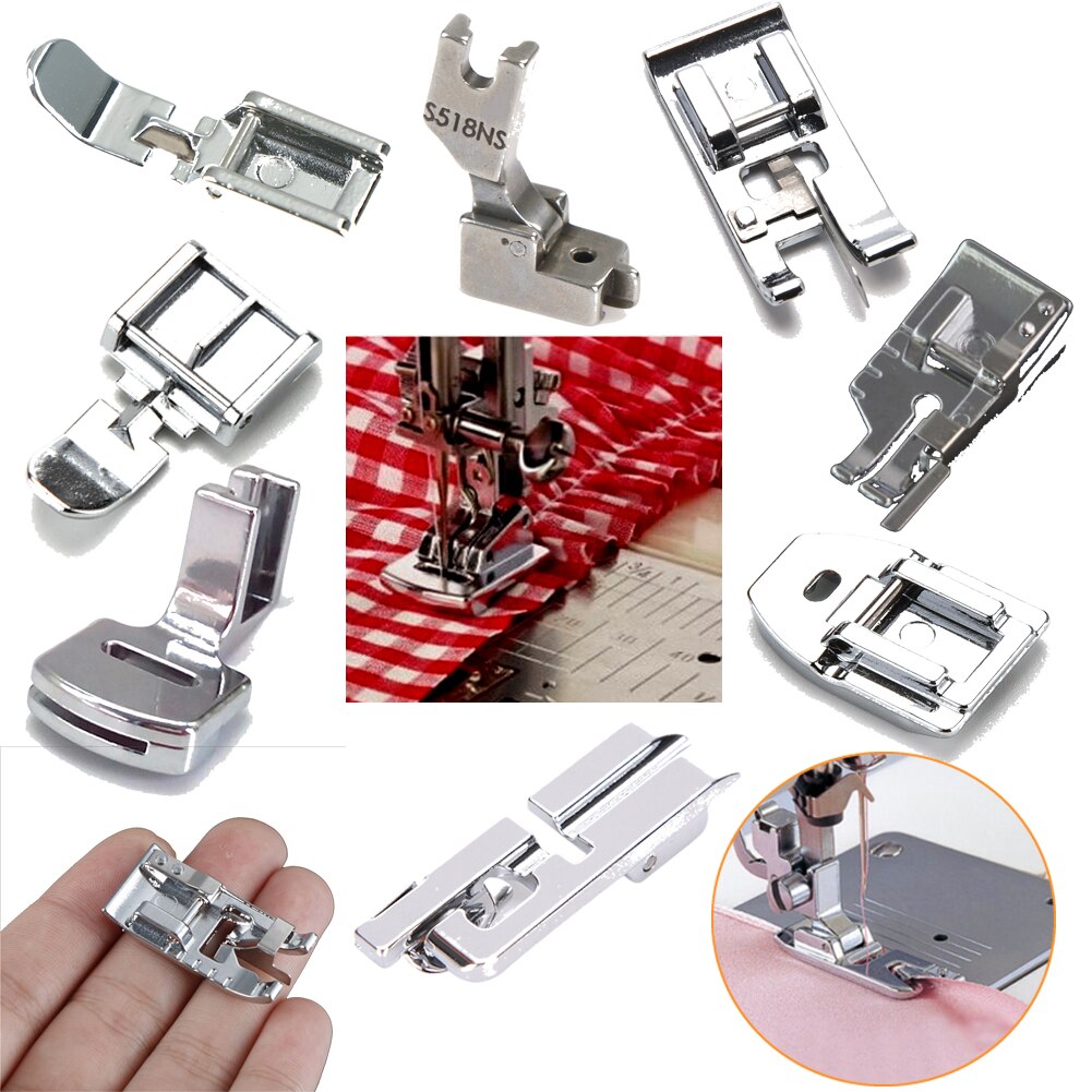 1PCS Foot Presser Rolled Hem Feet Set For Brother Singer Sewing Accessories Domestic Sewing Machine