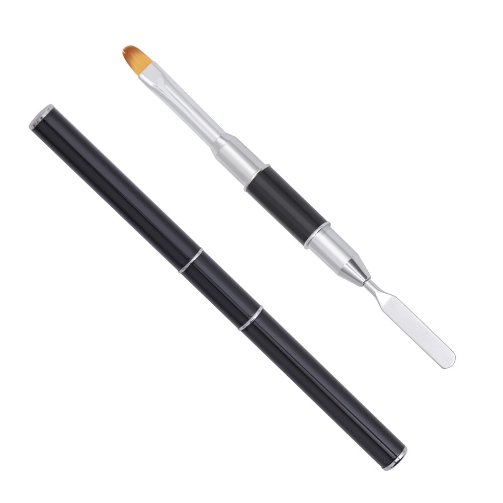 TP Double-end Nail Art Gel Polish Brush Stick Nylon Kolinsky Hair Acrylic UV Gel Extensions Apply Slice Spatula Manicure Tool: TP-AE16