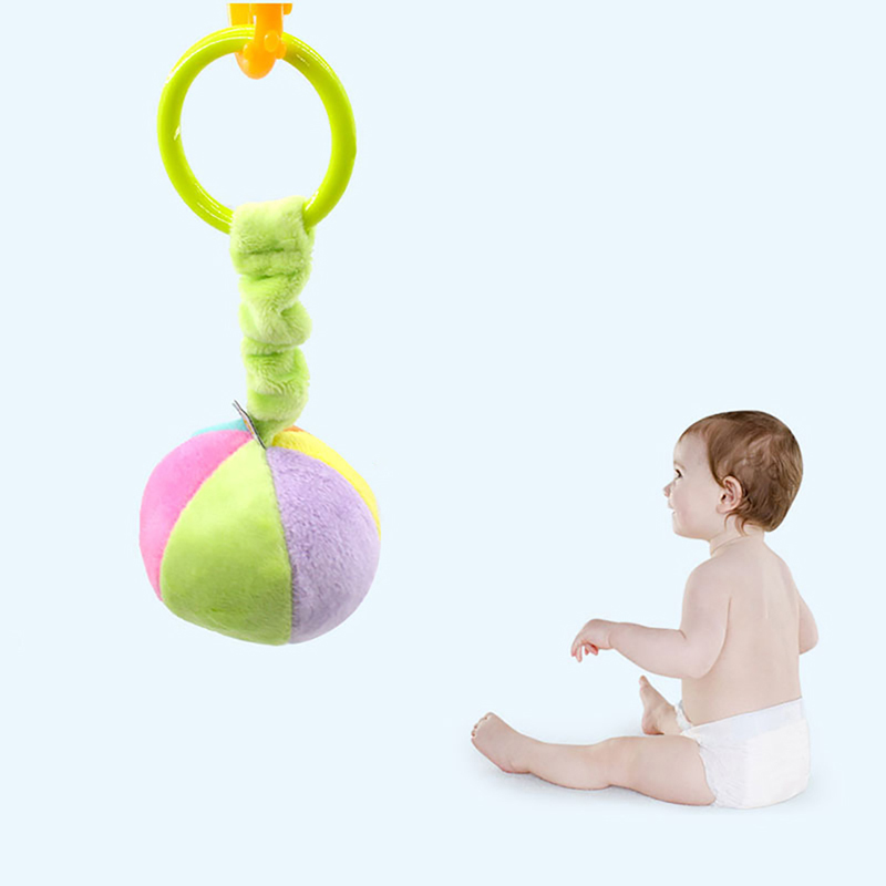 Infant Plüsch Hand Glocke Kinder Spielzeug Halter 360 Grad Drehen Arm Halterung Set Baby Kinderwagen Krippe Hängen Rasseln Baby Spielzeug