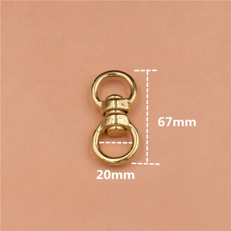 1piece Solid Brass Swivel Eye Rotating Connector "8"-shape for Keychain Wallet Round Circle Key Ring Metal Buckle 4 Size: Antique Copper