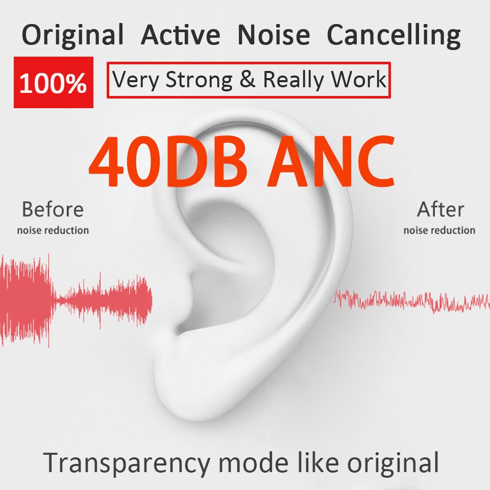 40db anc air15 plus tws 1:1 air3 com texto fones de ouvido sem fio bluetooth airoha 1562f pk 1562a i99999 plus i900000 max