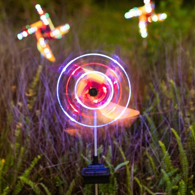 outdoor solar light Windmill Waterproof Night Light Garden courtyard decoration LED Garden Path Landscape Lights
