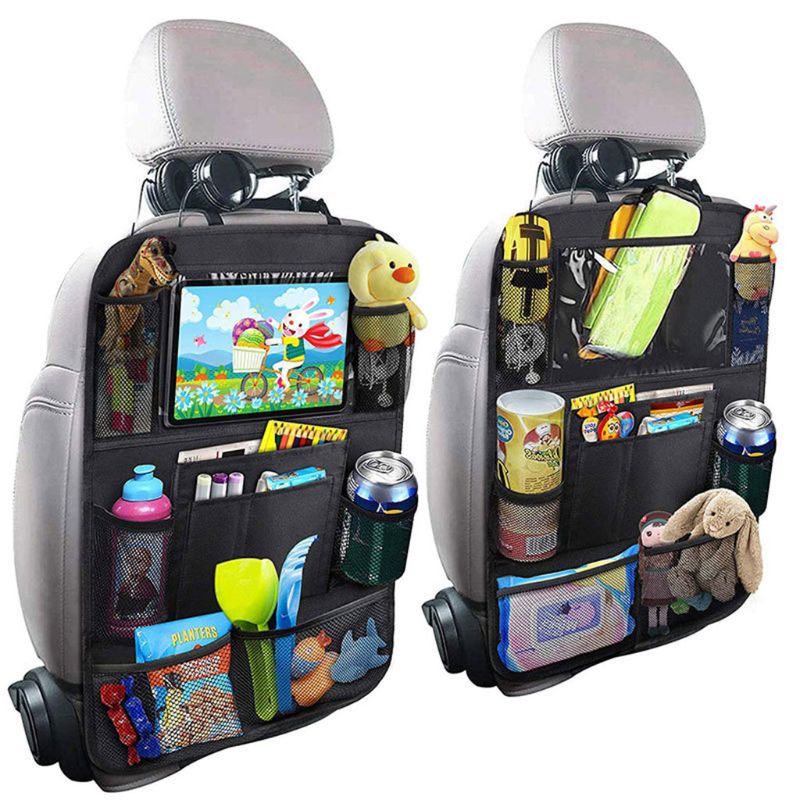 Sac de rangement étanche pour véhicule, sac pour divers articles, housse de protection arrière de siège de voiture pour enfants, tapis de protection pour les coups de pied