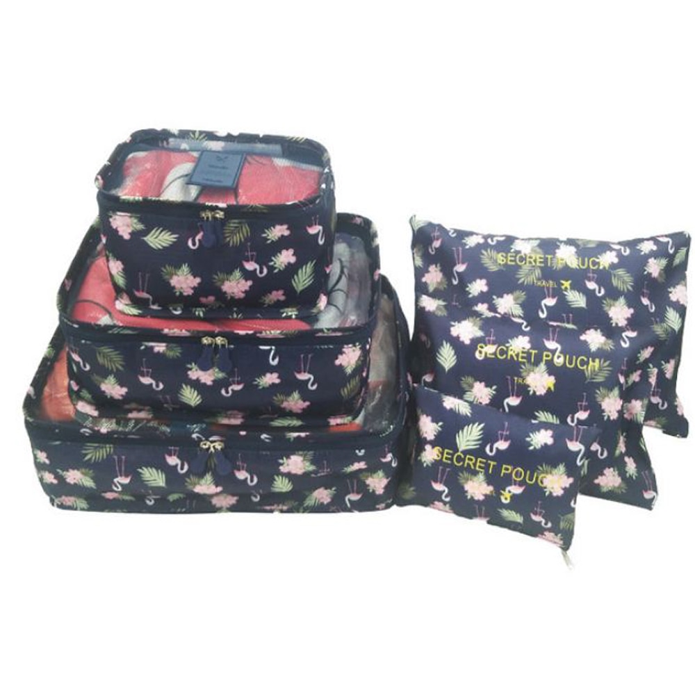 6 stücke Reise Lagerung Tasche Wasserdichte Kleidung Verpackung Cube Gepäck Organizer Set