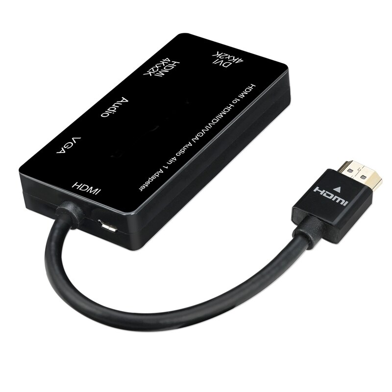 HDMI Splitter to DVI VGA with Audio Adapter 3-In-1 HDMI HD Converter for Laptop Computer HDTV
