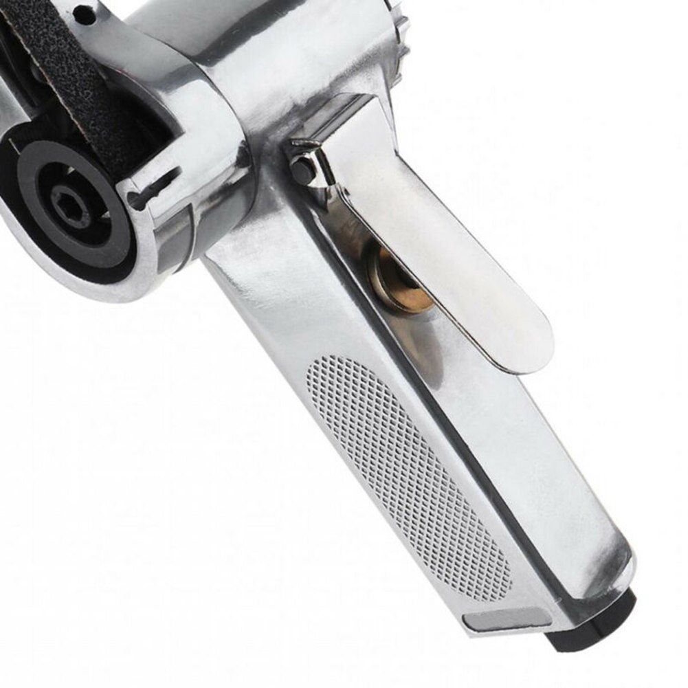 Lijadora pulidora, cinturón de dedo de aire ancho de 330X10mm, lijado de detalles de Lima de potencia + 25 cinturones