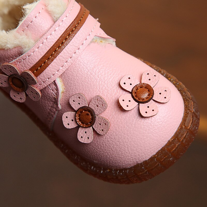 COZULMA-bottines de neige à crochet et boucle | Chaussures chaudes en peluche pour enfants, chaussures d'hiver pour enfants, bottes de neige pour filles, taille 15-25