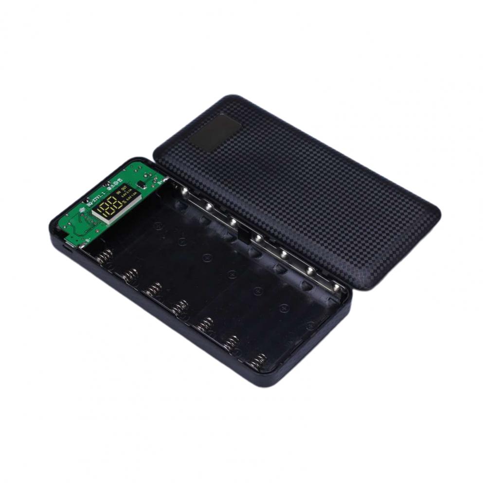 Power Bank Nesting Solderless Handwork LED Display Screen 7x18650 Power Bank DIY Shell for Mobile Charger