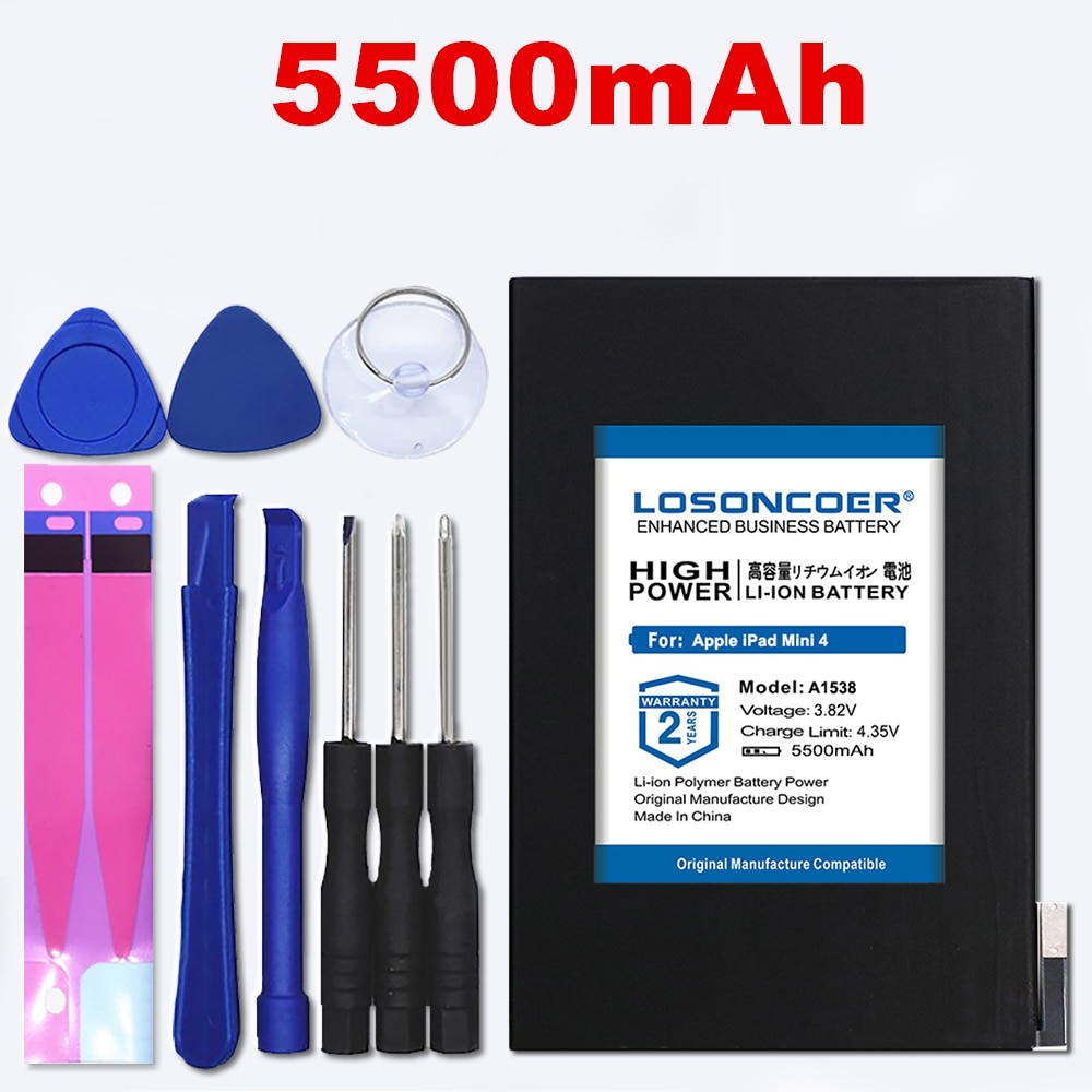 100% Originele Losoncoer 5500 Mah Goede Batterij Voor Apple Ipad Mini 4 Mini4 A1538 A1546 A1550 Vervangende Batterij