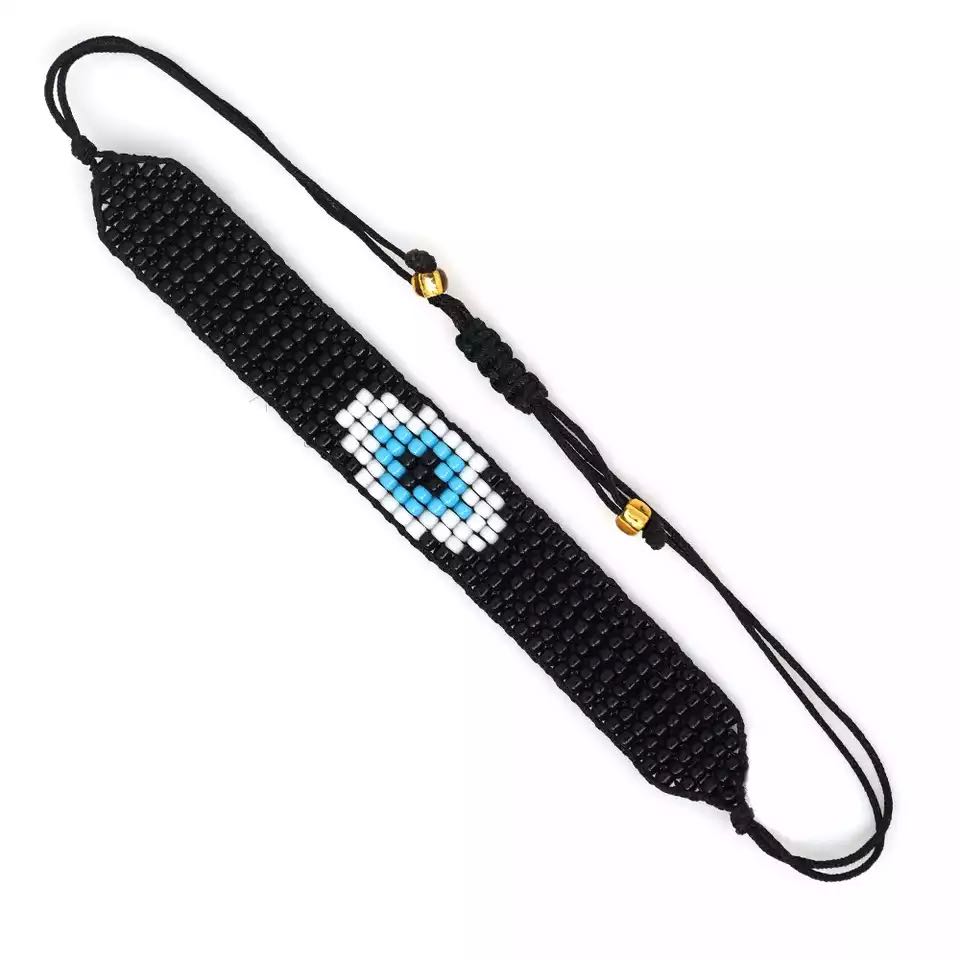 ins boho Bracelets For Women MIYUKI Lucky Evil Eye Bracelet Turkish Eye Jewelry Men Pulseras Mujer Moda Hamsa Hand Armband