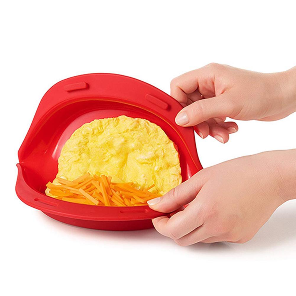 Silicone Omelette Maker Microwave Oven Non Stick Omelette Maker Egg Roll Baking Plate Pan Omelette Maker
