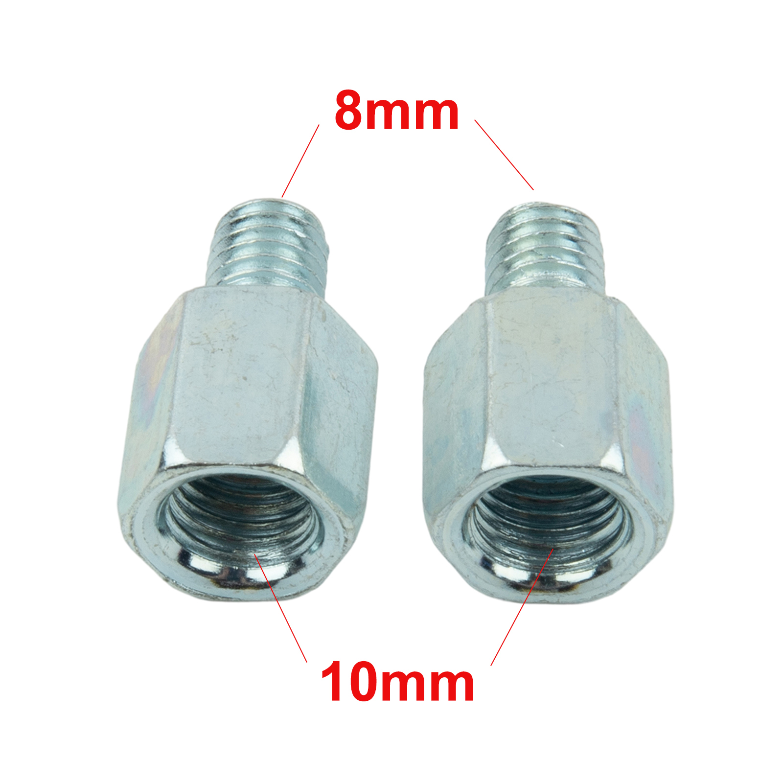 10Mm Tot 8Mm Spiegel Adapter Accessoires Met De Klok Mee Vrouwelijke Naar Mannelijke Motorfiets Scooter Schroefdraad Duurzaam