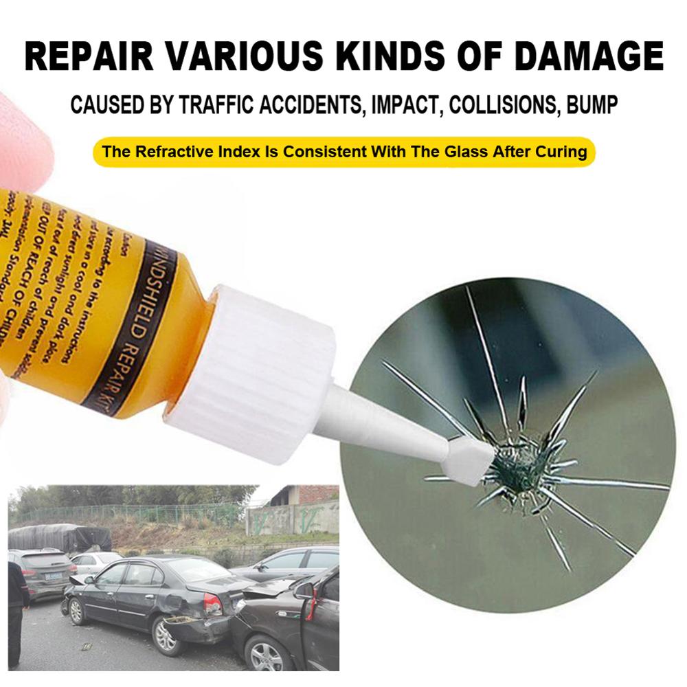 Car Windshield Repair Tool Automotive Glass Nano Repair Fluid Broken Glass Nano Repair Tool Set Crack Repair Tool Kit
