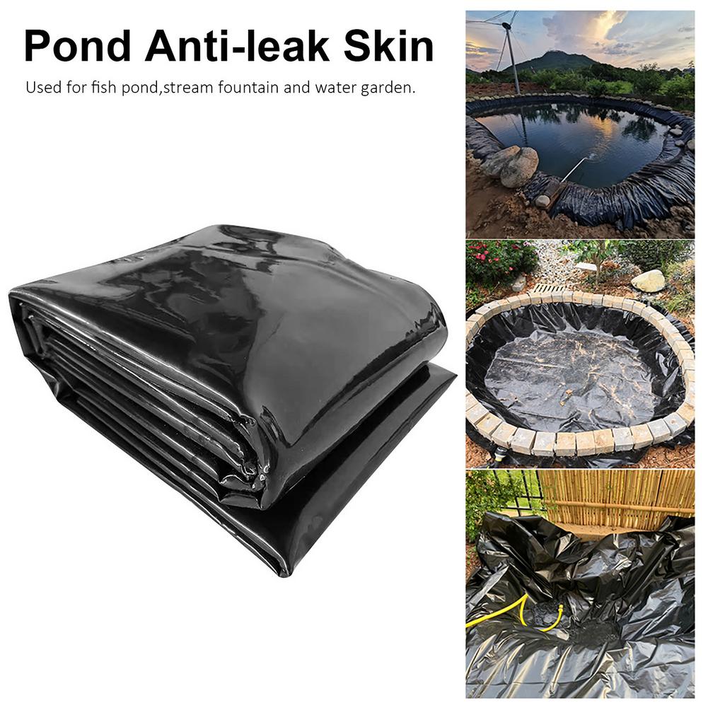 3.1x4 M HDPE Pond Liner Folding Heavy Duty Durable Water Pool Liner Waterproof Membrane Folding Sewage Tank Black Geomembrane