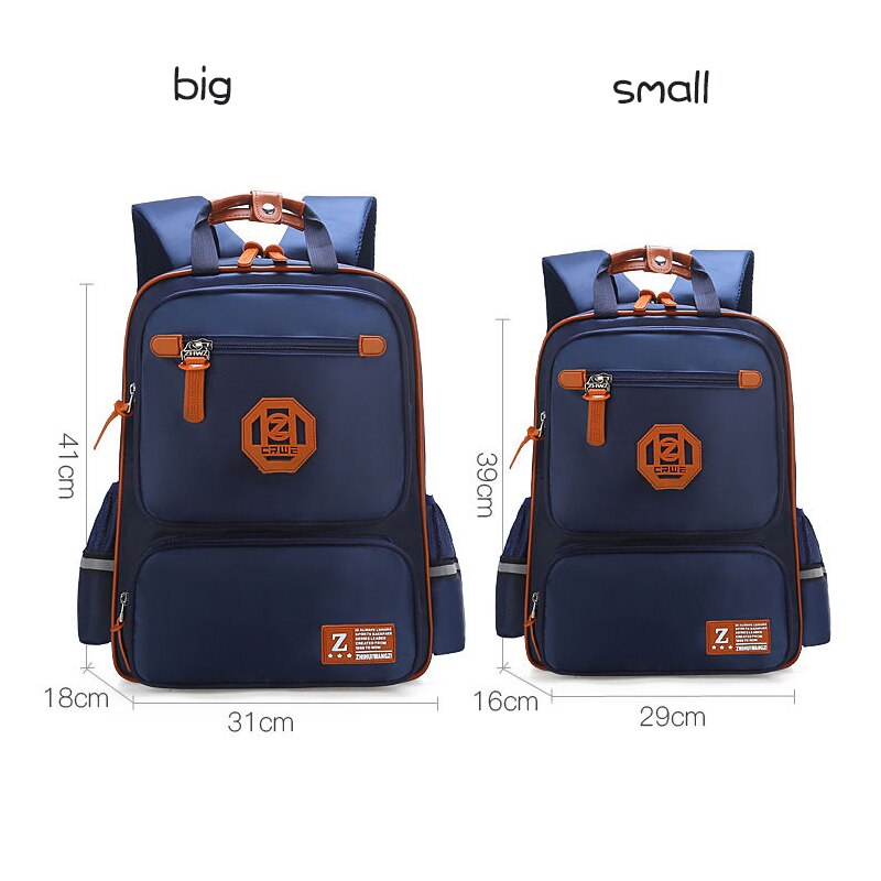 Kids School Bags for Boys Primary School Orthopedic Backpacks Child Waterproof Nylon Schoolbag Bookbags Solid Big Capacity