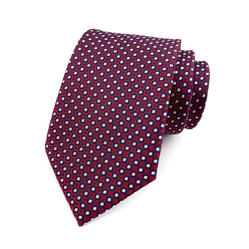 Corbata de lujo de 8CM para hombre, corbatas a cuadros de lunares para hombre, novio, padrino de boda, tejido Jacquard, Ascot, accesorios formales para de negocios: Beige