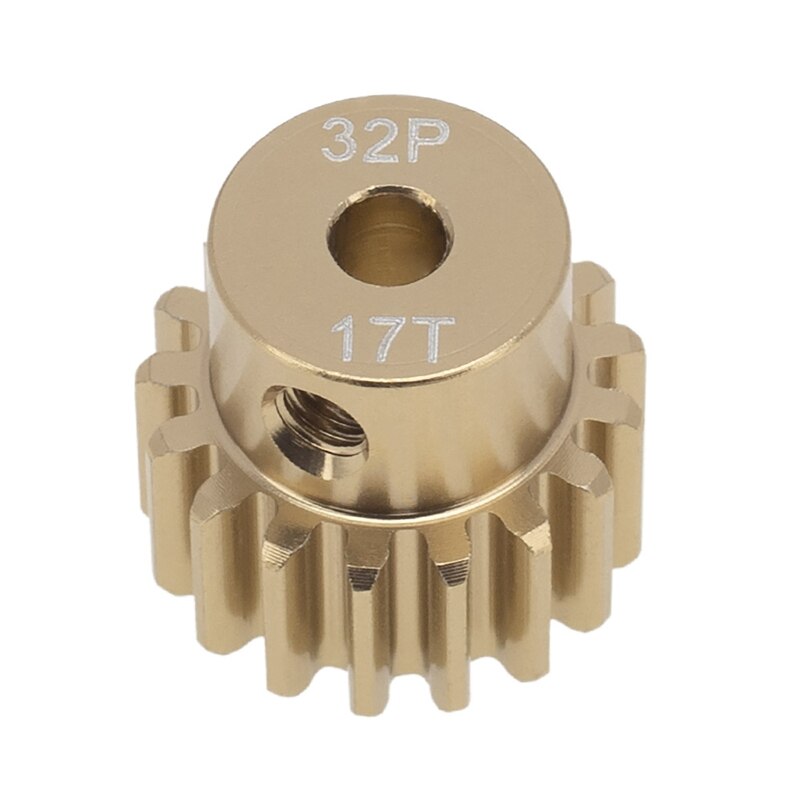 32P M0.8 3.175Mm Aluminium Metalen Pinion Motor Gear Voor 1/10 1/8 Rc Model Auto Motor: 17T
