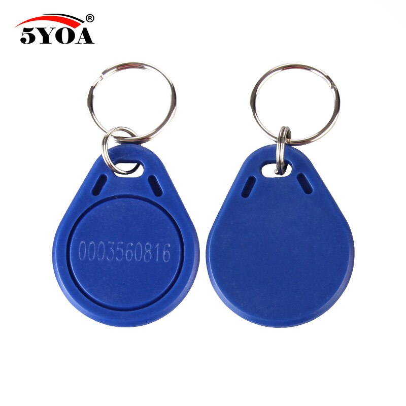 100 stücke RFID-Tag Schlüsselanhänger Keyfobs Keychain Ring Token 125 Khz Proximity Ausweis Chip EM 4100/4102 TK4100 Zugang Control Teilnahme