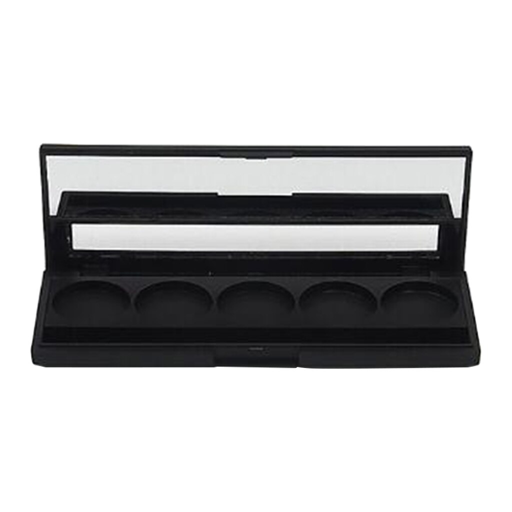 5 siatek plastikowy cień robić powiek Bronzer paleta w proszku Organizer Obudowa z otworem na pędzel pusta paleta magnetyczna