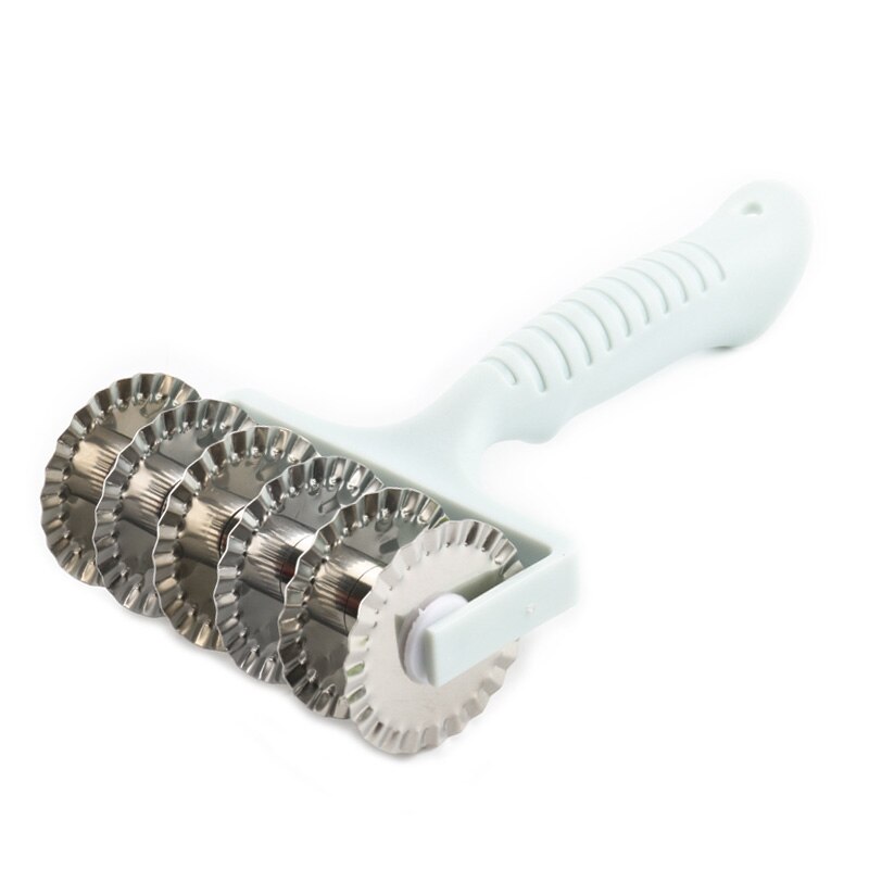 Rvs Rooster Roller Cutter Keuken Pull Netto Pizza Mes Wiel Pasta Deeg Biscuit Pie Keuken Bakken Tool Cutter: C