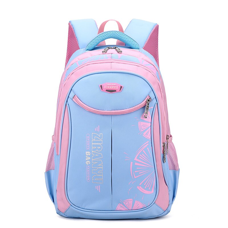 School Bags Primary Backpacks for Boys Girls Kids Bookbag Nylon Waterproof School Backpack Blue Mochila Escolar: Blue-Pink