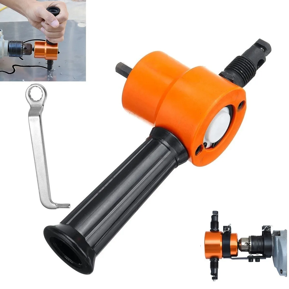 Double Headed Sheet Metal Cutter Nibbler Electric Punching Shears Iron Saw Cutting Tool Drill Attachment Deburring Tool Snips