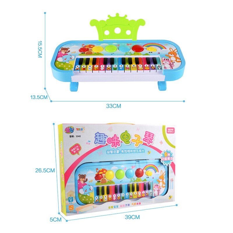 Børn pædagogisk baby mini musikalsk klaver legetøj multifunktionel 24- nøgle slik børn spædbørn elektronisk orgel klaver fødselsdag
